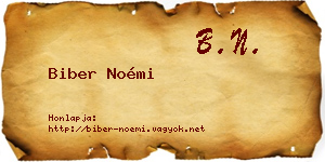 Biber Noémi névjegykártya